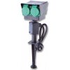 Ecolite Ecolite XHWS-F03 - Vonkajší zásuvkový stĺpik 4Z IP44 EC0156 + záruka 3 roky zadarmo
