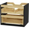 Excellent Tuto 2.0 korpus skrinky 60x46.5x50 cm závesná kúpeľňová skrinka pod umývadlo čierna-dub MLEX.2172.600.BKBL