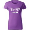 T-ričko Beauty in the gym dámske tričko Farba trička: Žltá, Farba potlače: Biela, Veľkosť: XXL