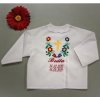 Krstová košieľka folklórna- dievčenská: Kvety s krížikom
