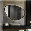 Alfaram Zrkadlo s nepravidelným tvarom v rámiku s osvetlením - OBSYDIAN V RÁME LED 2087