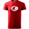 Florbal lopta - Klasické pánske tričko vyššej gramáže - S ( Červená )