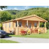 BPP Víkendová drevená chatka WH1 640x830 cm, 80 mm