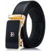 Bullcaptain pánsky kožený opasok automat Decided Zlatý