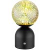 GLOBO 21006SS JULSY dotyková stolná lampička V210mm LED 2,5W/22lm 2700+6500+4000K čierna, priehľadná, vrátane batérie CR18650 1800mAh 3,7V, USB kábel, 3D efekt