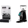 Gaggia New Classic E24 BC, white + Rocket Espresso SPLUGA, black