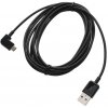 mobilNET Micro USB čierny 3M (zahnutý) dátový kábel (1,2A) KAB-0084-USB-MICRO