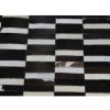 Tempo Kondela Luxusný kožený koberec, hnedá/čierna/biela, patchwork, 69x140, KOŽA TYP 6