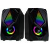 Esperanza EGS102 Boogie LED reproduktory USB 2.0 čierna / 2x 2,5 W / USB a mini-jack 3,5 mm (PERESPGLO0010)