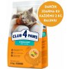 CLUB 4 PAWS Premium STERILISED s morčacím mäsom pre dospelé sterilizované mačky, 2 kg (4927) + DARČEK
