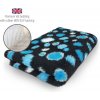 DRYBED Premium Vet Bed Kruhy čierny + tyrkysový + biely 100 x 75 cm