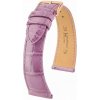 Kožený remienok Hirsch London 04207187-7, fialový, aligátoria koža, Quick Release 18 mm