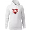 1975 v srdci - Mikina dámská Cape s kapucí - M ( Biela )