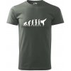 Karate Evolúcia - kop - Klasické pánske tričko vyššej gramáže - 2XL ( Tmavá bridlica (sivá so zeleným nádychom) )