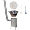 Home Cook kotol na guláš a zabíjačku nerez 100 L (1,2 mm), Home Cook nerezová kotlina 60 cm LUX, Home Cook pokrievka drevo, vareška 80 cm SMREK, naberačka INOX