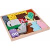 Drevená vkladačka zvieratká Animalset in Wooden Box Eichhorn 14 druhov od 12 mes