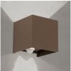 | Orion- LED vonkajšie nástenné svietidlo so senzorom CUBE-S LED/13W/230V IP54 hnedé | AL 11-1314 corten/Sensor