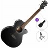 Cort SFX-ME Standard SET Black Satin Elektroakustická gitara Jumbo