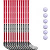 Unihoc Basic FIGHTER 12 sticks + 6 balls červená / čierna, Obojstranná, 87cm (=97cm), (9 - 12 rokov)