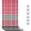 Unihoc Basic FIGHTER 12 sticks + 6 balls červená / čierna, Obojstranná, 96cm (=106cm), (13 - 18 rokov)