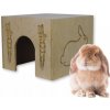 DREVENÝ DOMČEK PELECH KLIETKA PRE KRÁLIKA HLODAVCE