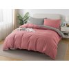 XPOSE® Bavlnené Renforcé obliečky EVITA DUO na dve lôžka - tmavě šedé / starorůžové 140x200 cm, 70x90 cm, Bavlna RENFORCÉ + Predĺžená možnosť vrátenia tovaru do 50 dní