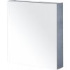Zrkadlová skrinka bez osvetlenia Sanox 60 x 13 x 65 cm betón antracitovo sivá 1 dvierka obojstranne zrkadlové