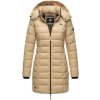Marikoo Abendsternchen dámsky prešívaný kabát s kapucňou béžová
