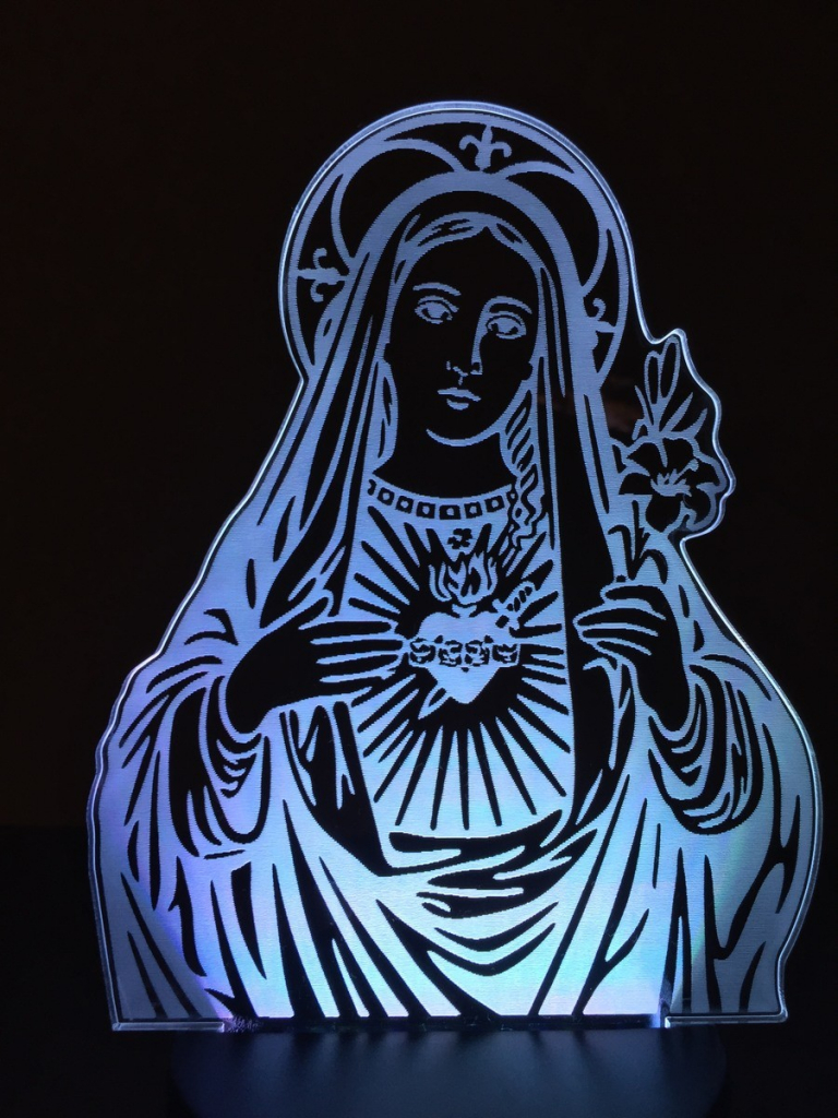 Beling Detská lampa, Panna Mária, 7 farebná QS205
