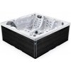 Lovia vířivá vaňa pre 5 osob 220x220x88 cm - L501 Opláštění: Blackstone, Barva akrylátu: White Marble