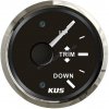 KUS Trim ukazovateľ, čierny čiselník, nerezový rám 52 mm, 160 - 0 ohm pre závesné motory K-Y09043 CPIR-BS-160-10