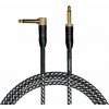 Cascha Professional Line Guitar Cable Čierna 6 m Rovný - Zalomený