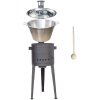 Home Cook kotlík na guláš nerez 1,2 mm 40 l, pokrievka nerez 48 cm INOX, Home Cook vysoká žiaruvzdorná kotlina 45 cm PLUS 600, vareška 50 cm SMREK, naberačka antikor INOX