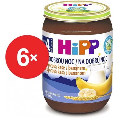 HiPP Bio Dobrú noc Krupicová s banánom 6 x 190 g
