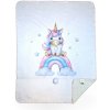 XKKO LUX Španielska detská deka- Rainbow Unicorn, 75x100