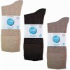 Iomi 6 párov pánske Diabetik Bambusové tenké ponožky hnedé