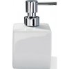 Dávkovač mydla Porzellan štvorcový 14 cm chróm-biely