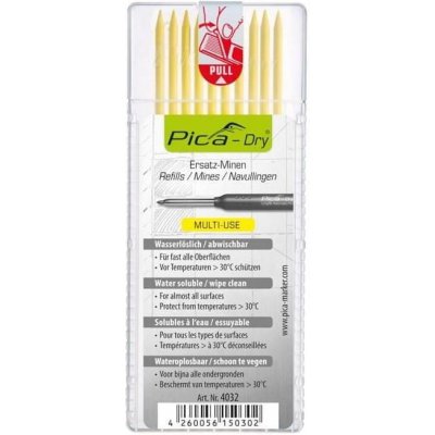 Pica-Marker Náhradné tuhy guľaté pre Pica Dry vodourozpustné žltá 10 ks