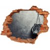 Diera 3D v stene na stenu Boxerské rukavice 90x70 cm
