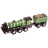 Bigjigs Elektrická lokomotíva Flying Scotsman zelená 691621093061