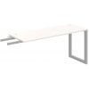 Hobis Pracovný stôl UNI O, kolmo reťaziaci, 160x75,5x60 cm, biela/sivá