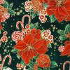 Bavlna kolekcie Holiday Flourish s kvetmi 1 m