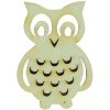 Drevená dekorácia výrez sovička 6 cm