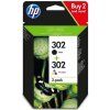 HP X4D37AE - originálna cartridge HP 302, čierna + farebná, 1x3,5ml/1x4ml