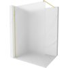 Mexen Kioto, sprchová zástena Walk-In 80 x 200 cm, 8mm sklo námraza, zlatý matný profil, 800-080-101-55-30