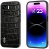 Kožený kryt ABEEL Crocodile na Honor 90 Lite - Čierna