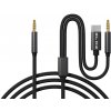 USB-C adaptér - 3,5 mm jack + 3,5 mm jack 1,2m pletený