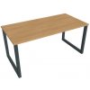 Hobis Pracovný stôl UNI O, 160x75,5x80 cm, dub/čierna