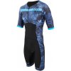 Zone 3 triatlonová kombinéza Zone3 Men's Activate Plus Tropical Palm s krátkym rukávom a úplným zipsom S