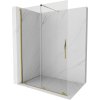 Mexen Velar, posuvné dvere do otvoru typ Walk-In 150 cm, 8mm číre sklo, zlatá lesklá, 871-150-000-03-50